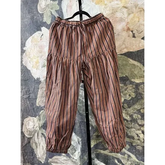 New Free People Ellie Striped Pull-On Barrel Pants Sz XS - Picture 5 of 6